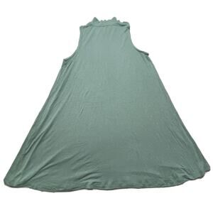 Iris Women's Large Mock Neck Sleeveless A-Line Dress Seafoam Green Pullover